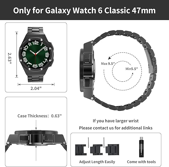 Luxury Stainless Steel  Galaxy Watch 6