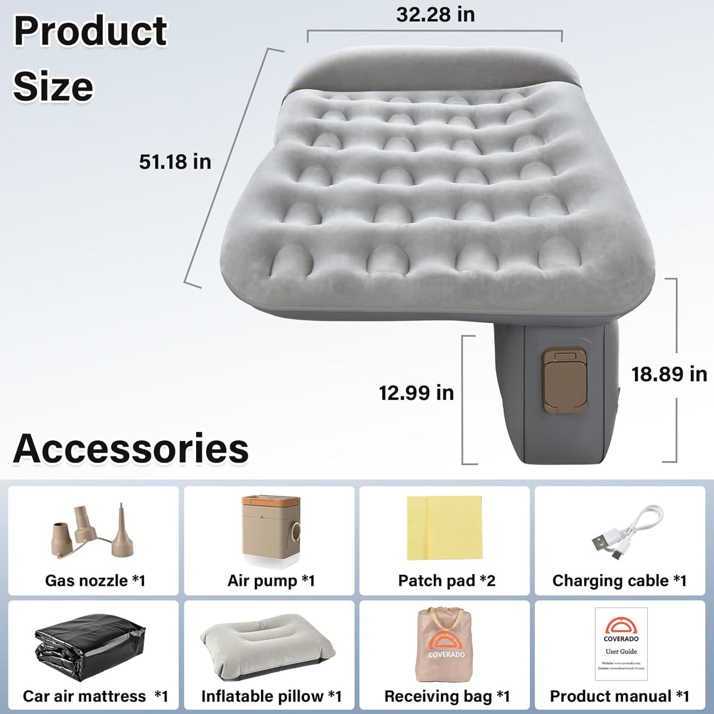 Coverado Car Air Mattress