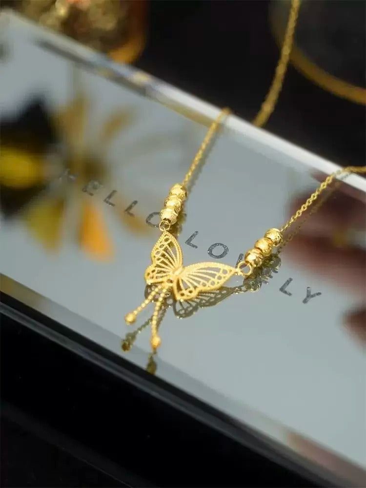 Gold plated Butterfly Necklace for Women
