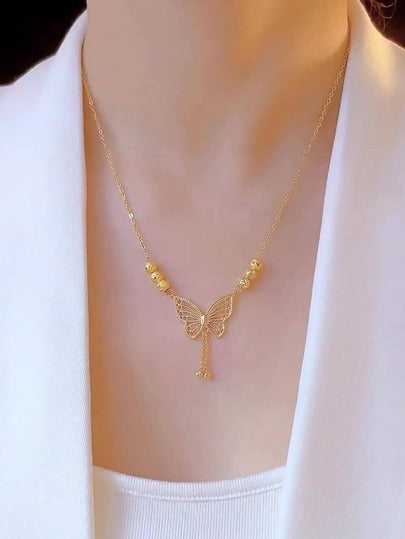Gold plated Butterfly Necklace for Women