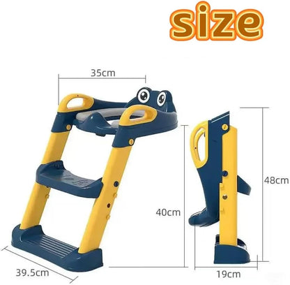 Baby Potty Seat With Ladder for Kids, Baby Potty Ladder Training Chair with Splash Guard & Cushion Seat | Kids Toilet Seat | Potty Chair for 1-8 Years Boys,Girls
