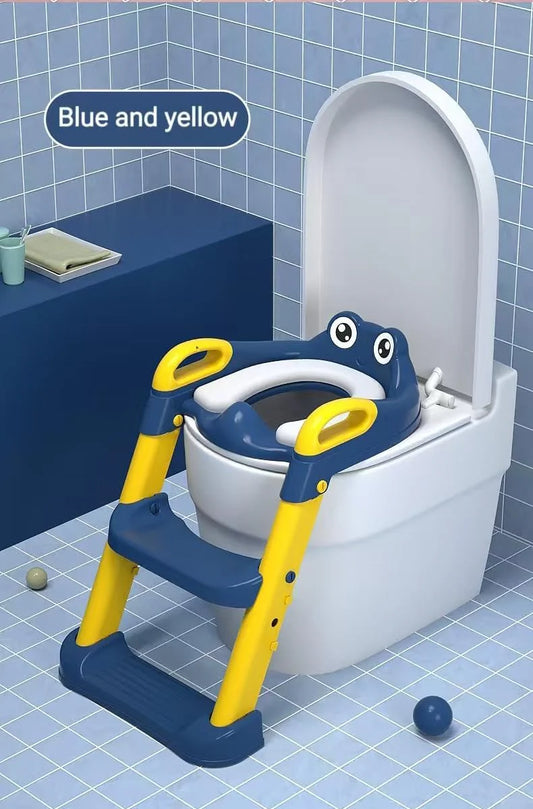 Baby Potty Seat With Ladder for Kids, Baby Potty Ladder Training Chair with Splash Guard & Cushion Seat | Kids Toilet Seat | Potty Chair for 1-8 Years Boys,Girls