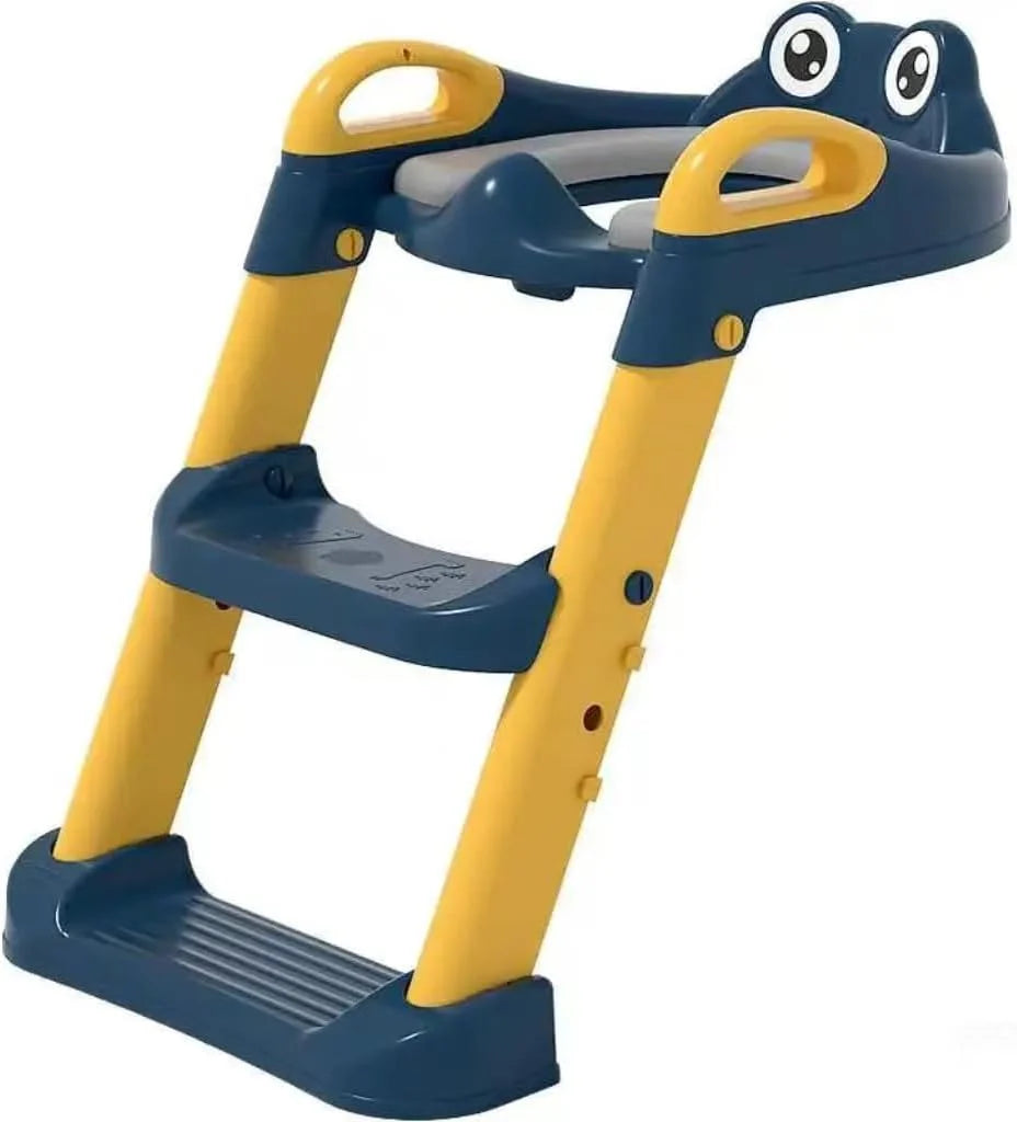 Baby Potty Seat With Ladder for Kids, Baby Potty Ladder Training Chair with Splash Guard & Cushion Seat | Kids Toilet Seat | Potty Chair for 1-8 Years Boys,Girls