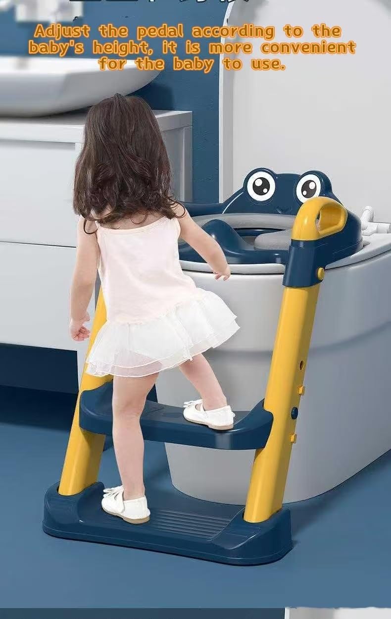 Baby Potty Seat With Ladder for Kids, Baby Potty Ladder Training Chair with Splash Guard & Cushion Seat | Kids Toilet Seat | Potty Chair for 1-8 Years Boys,Girls