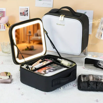 Travel Makeup Bag With LED Lighted