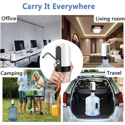 Portable Water Dispenser Electric Pump Usb Charge Water Pump For Gallon Bottle With Extension